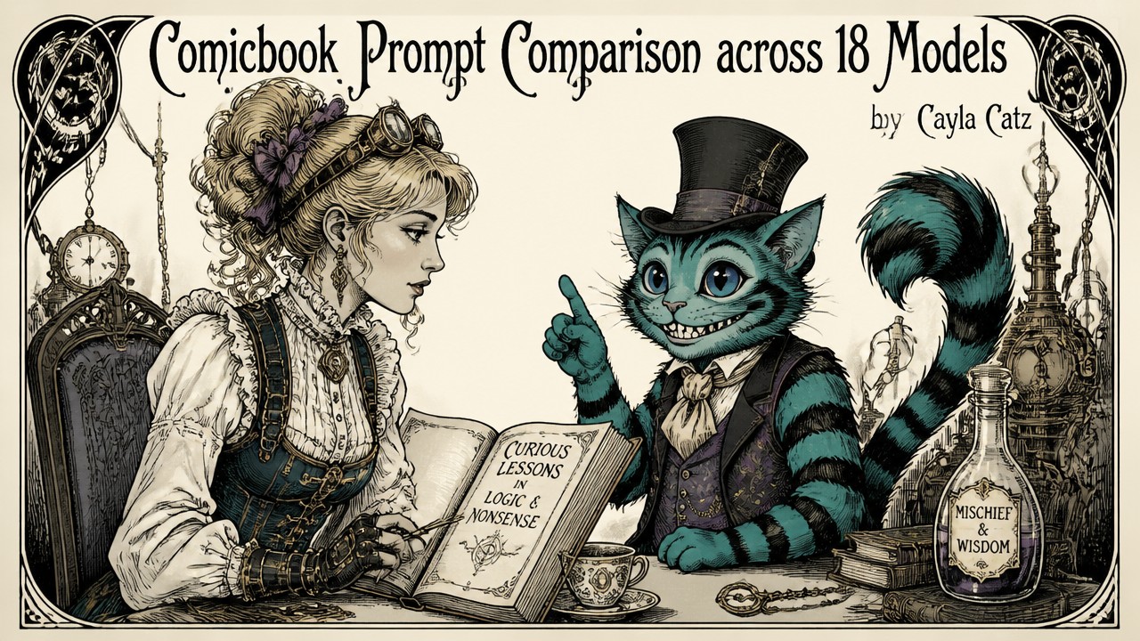 Comicbook Prompt Comparisons with 18 Models