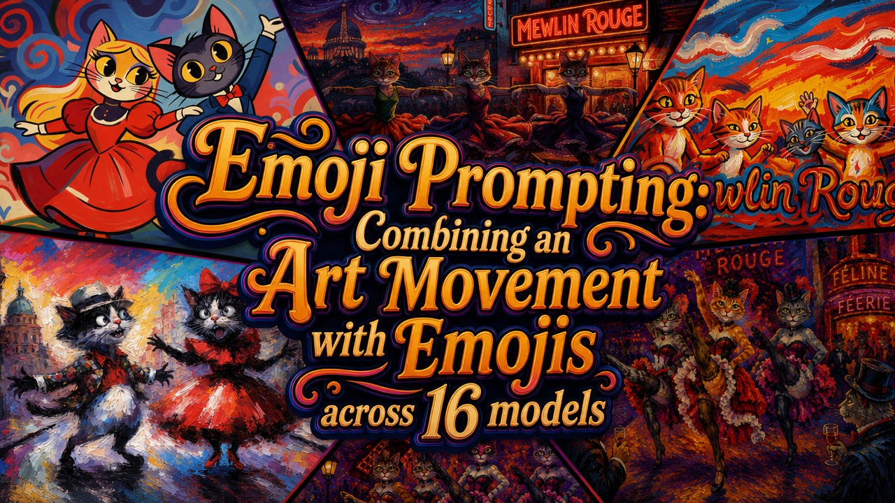 Emoji Prompting: Combining an Art Movement with Emojis across 16 models