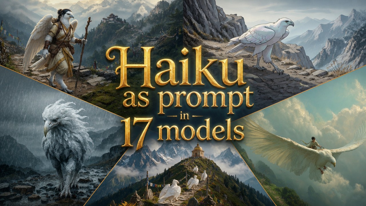 Haiku as prompt in 17 models