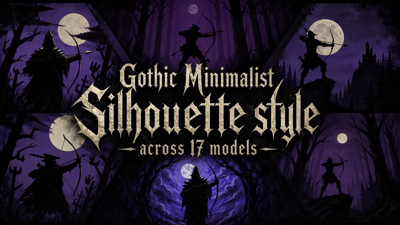 Gothic Minimalist Silhouette style across 17 models