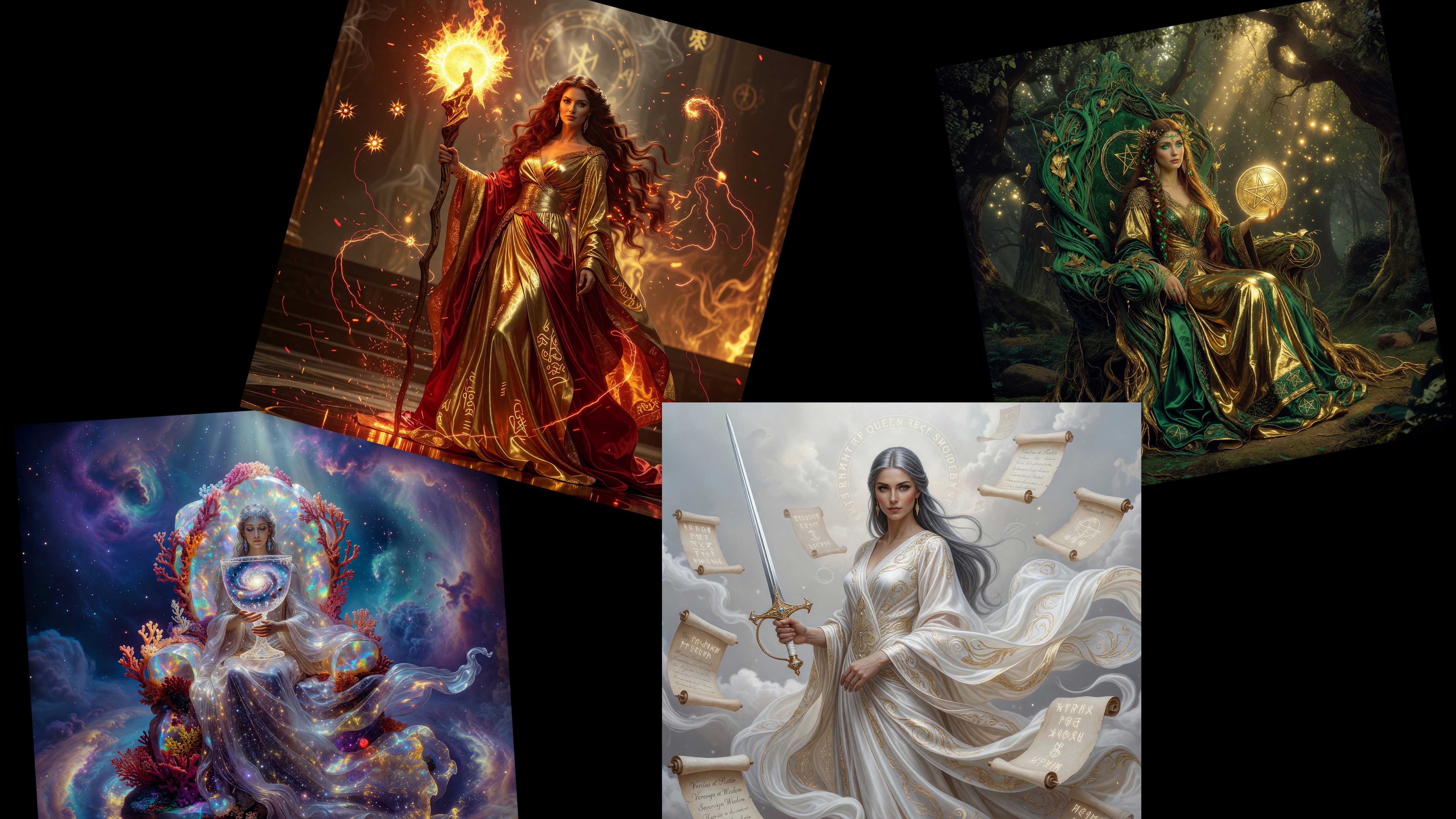 The Queens of the Tarot Court