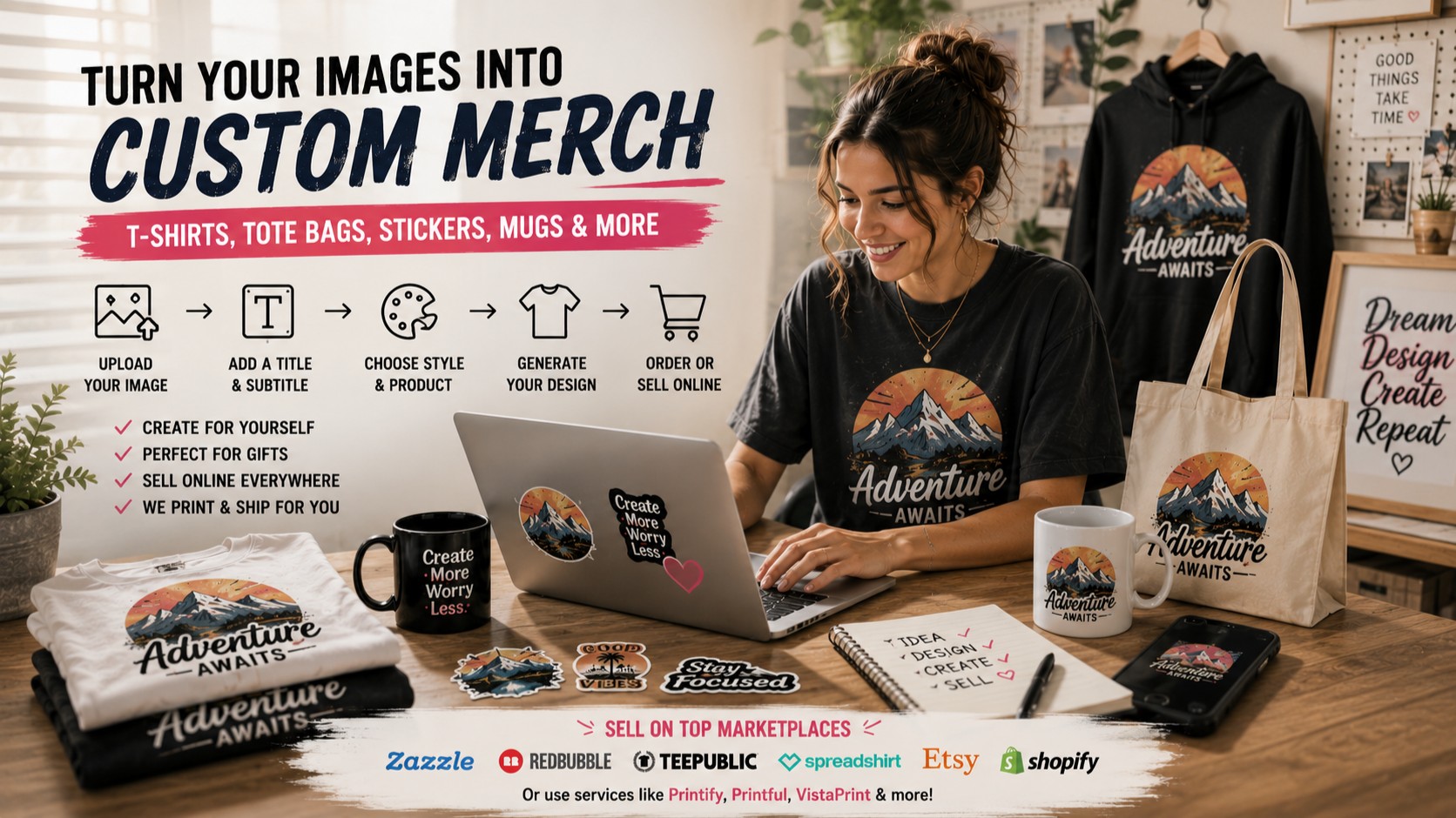 Turn Your Images into CUSTOM MERCH | BudgetPixel Blog