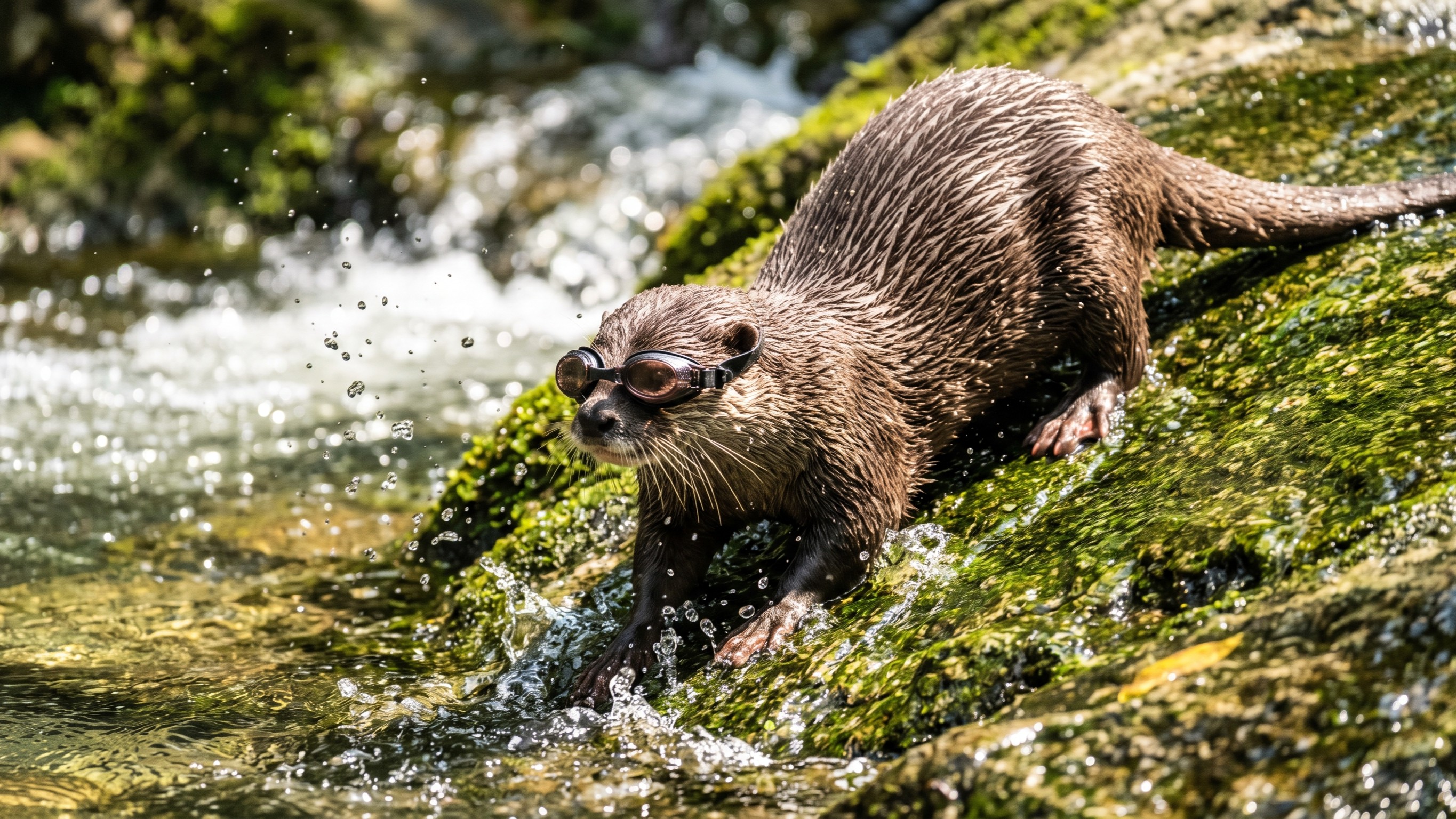 Hydrophobic Sheen: Master High-Speed Fluid Dynamics and Aquatic Fur Optics in Whimsical Nature Shots