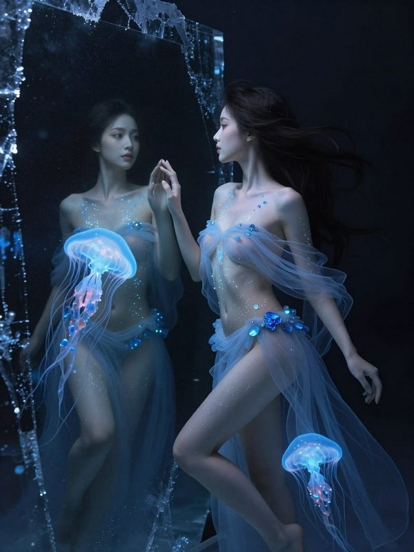 Ethereal woman in a