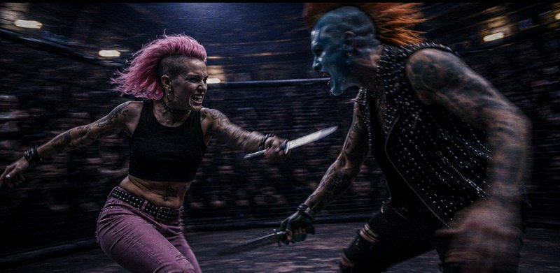 Two punk-style