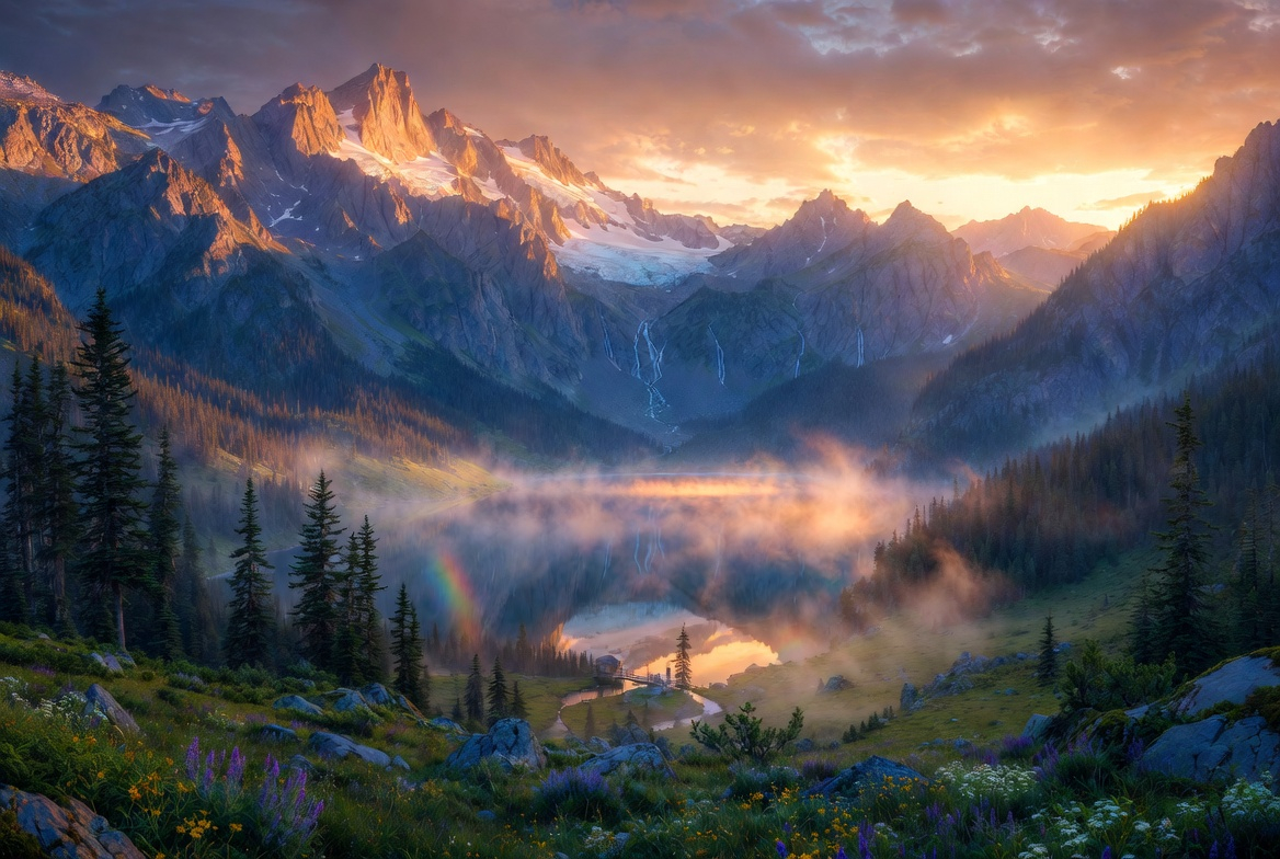 Vast mountainous wilderness