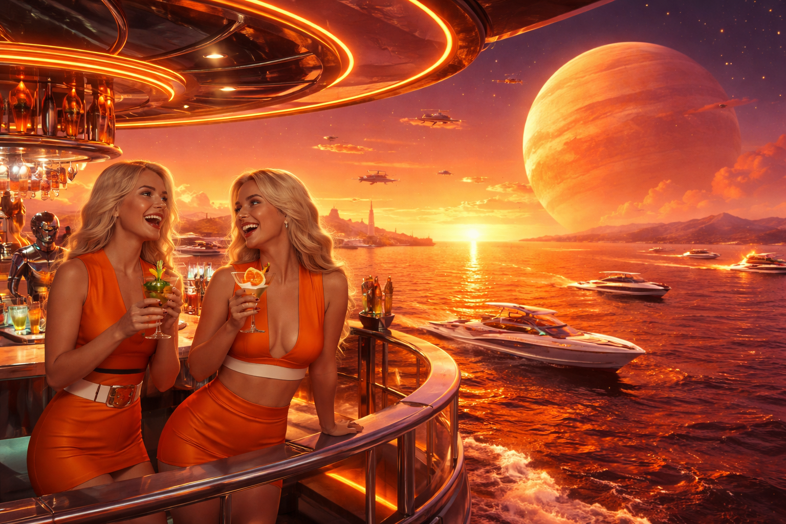 Visit Orangia for your Galactic Vacations this year! Try the "Orange" Experience!