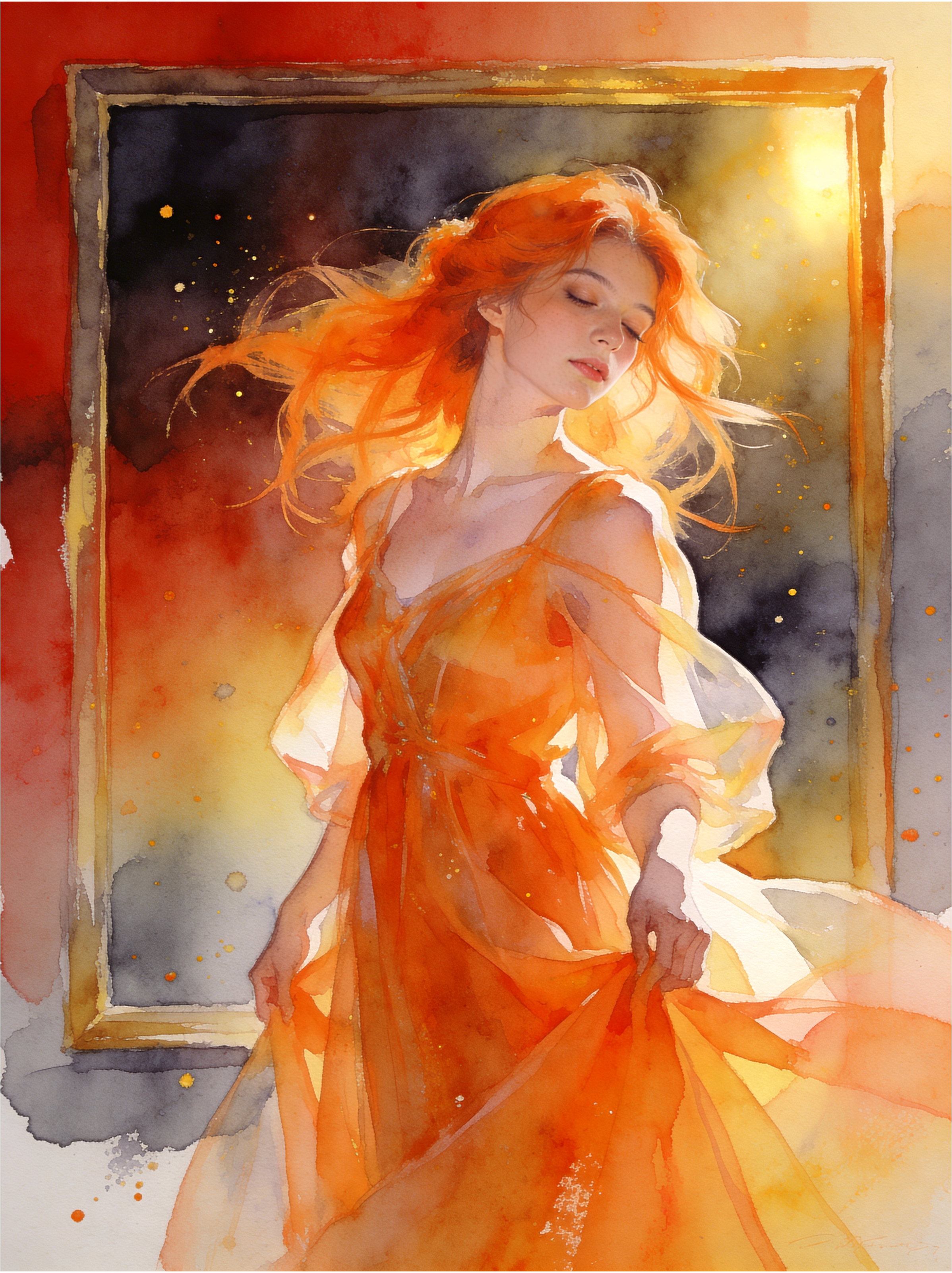 Woman in Orange