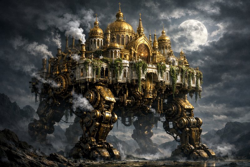 A dramatic fantasy illustration of a colossal bras | chris70 on ...