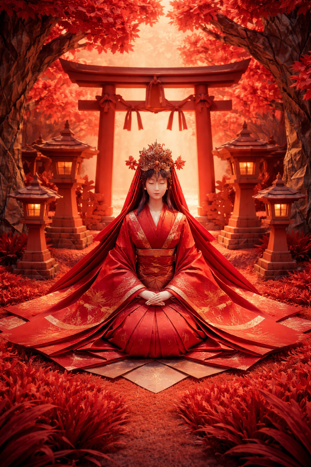 Red Serenity: Origami Dream 🏮