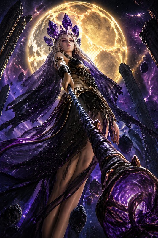 A vivid fantasy art scene featuring a regal sorcer | TesaranJ on ...