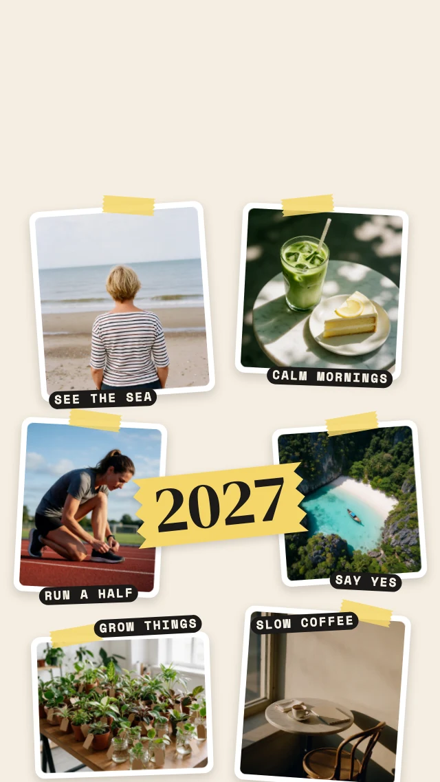 2027 vision board wallpaper template