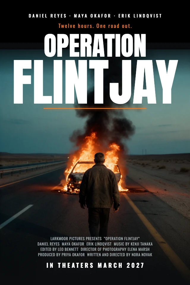 Action movie poster template