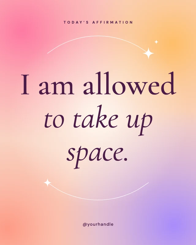 Affirmation gradient post template