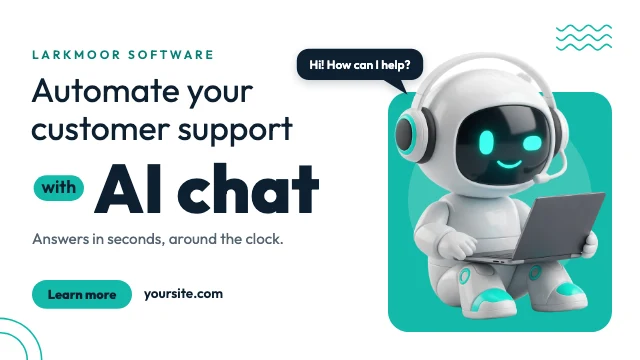 AI chatbot support ad template