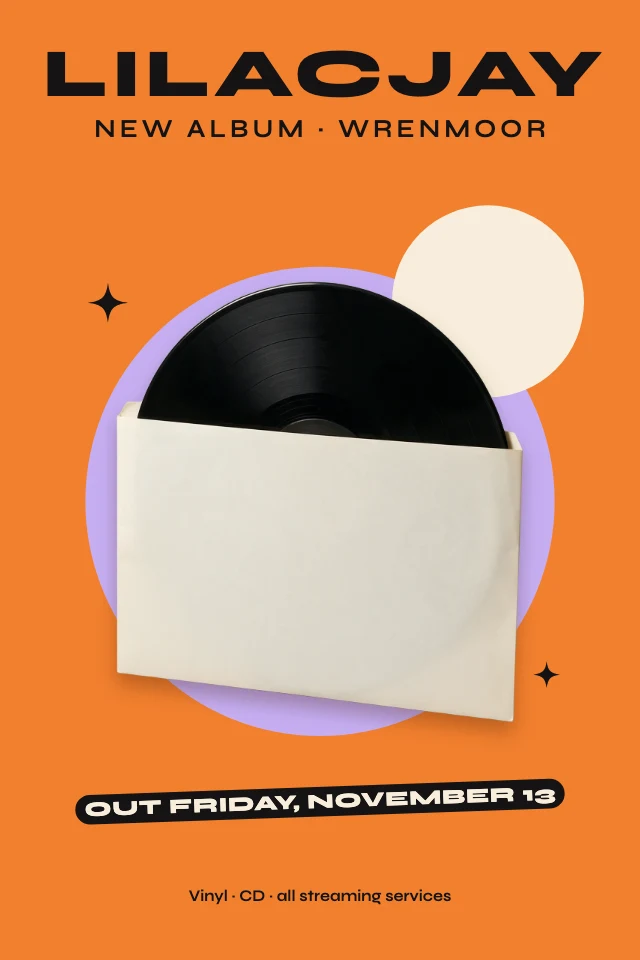 Album release poster template