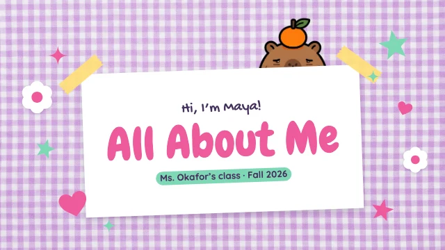 All about me presentation template