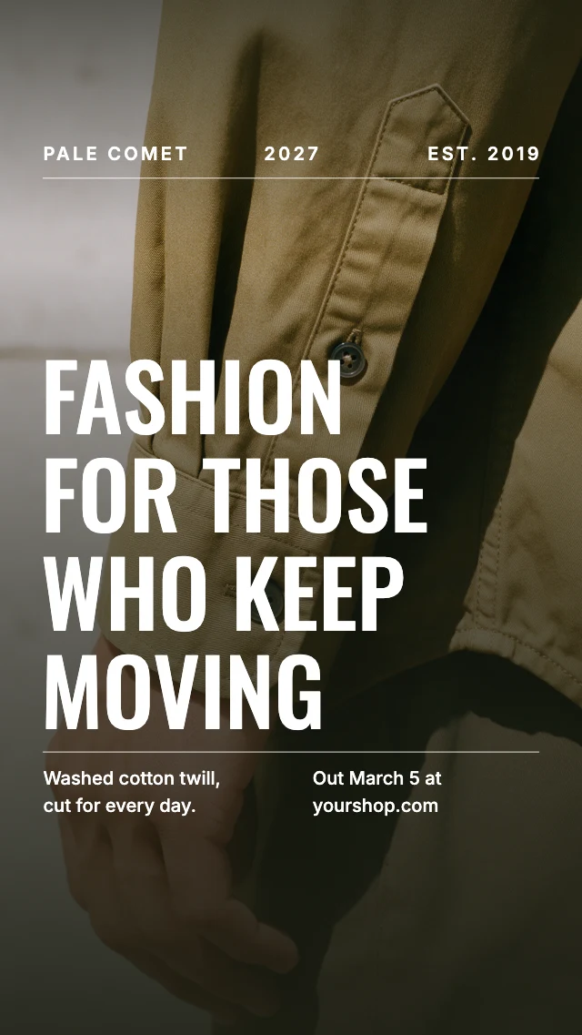 Fashion campaign story template