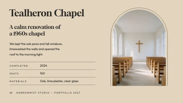 Architecture and interiors portfolio template, page 6 of 8