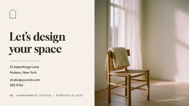 Architecture and interiors portfolio template, page 8 of 8