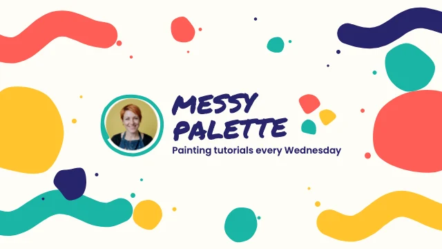 Art channel YouTube banner template