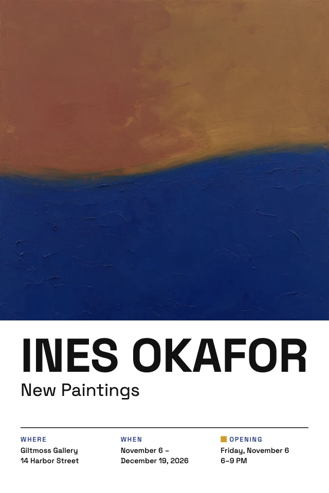 Art exhibition poster template