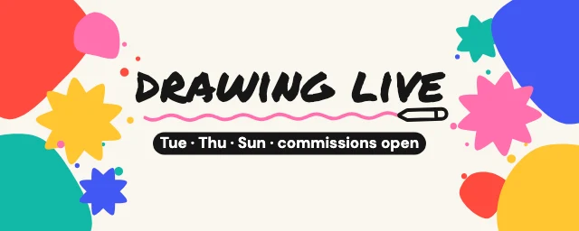 Art stream Twitch banner template