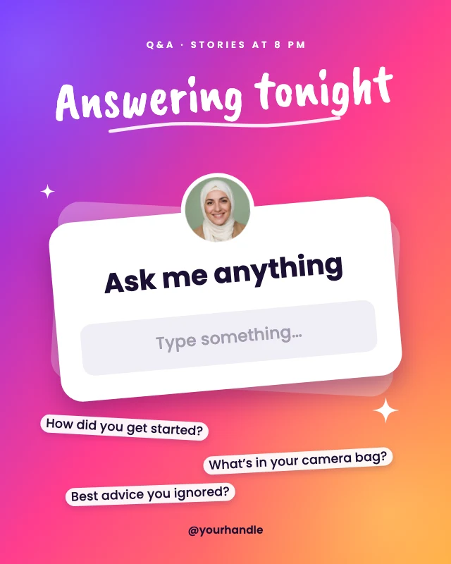 Ask me anything post template