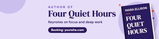 Author and speaker LinkedIn banner template