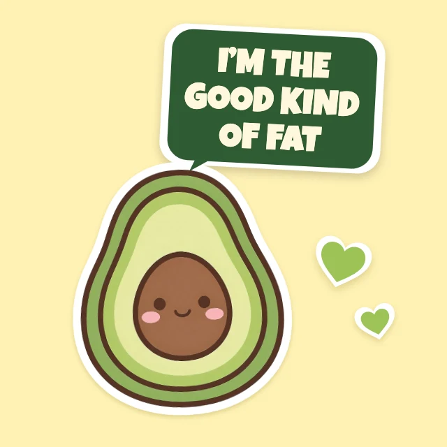 Avocado good fats sticker template