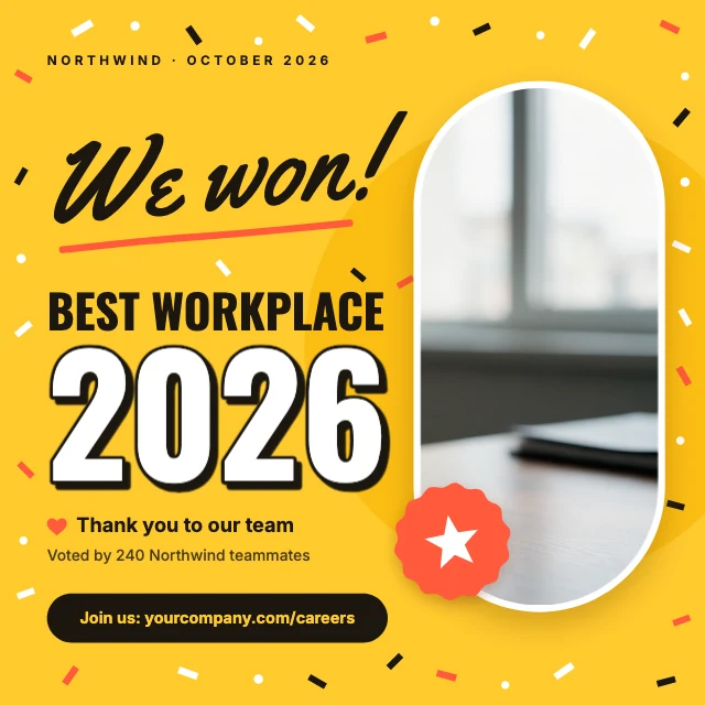 Award win LinkedIn post template