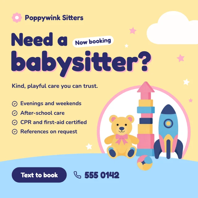 Babysitter services Instagram post template