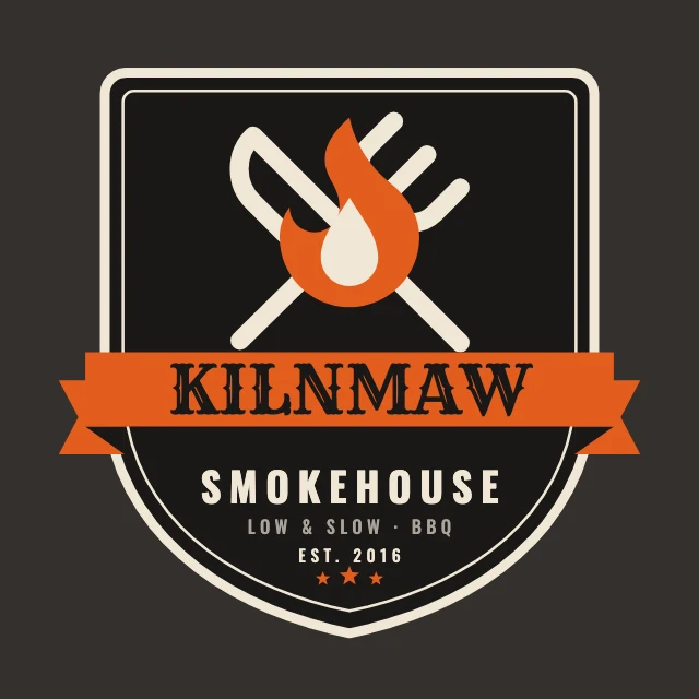 BBQ smokehouse badge logo template