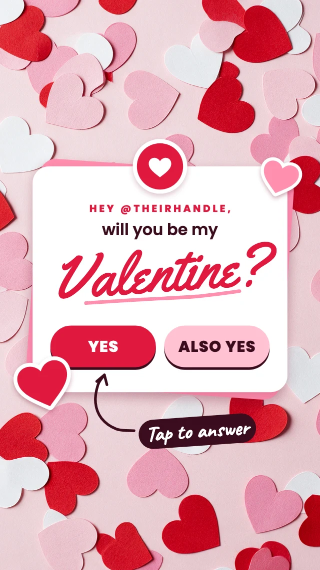 Be my Valentine story template