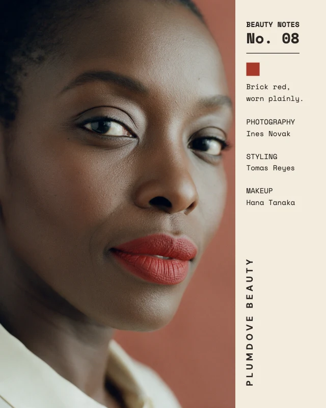 Beauty editorial close-up post template