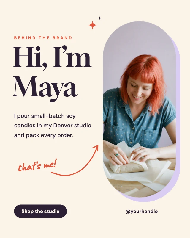 Behind the brand post template