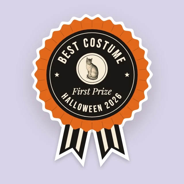 Best costume award sticker template