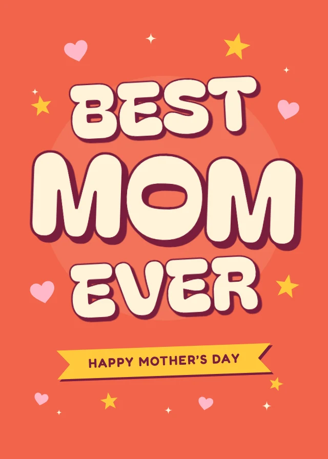 Best mom ever card template