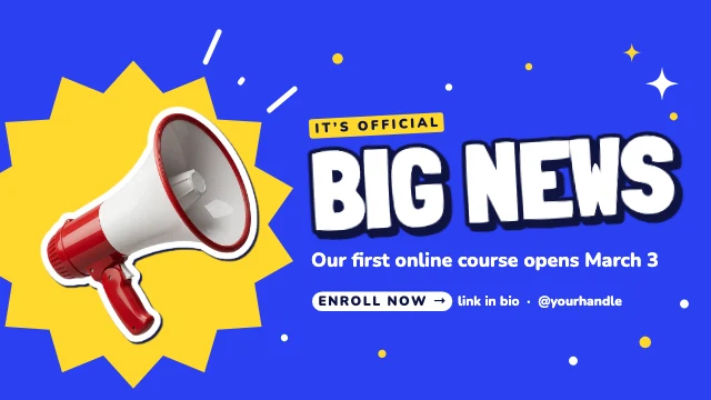 Big news announcement for X template