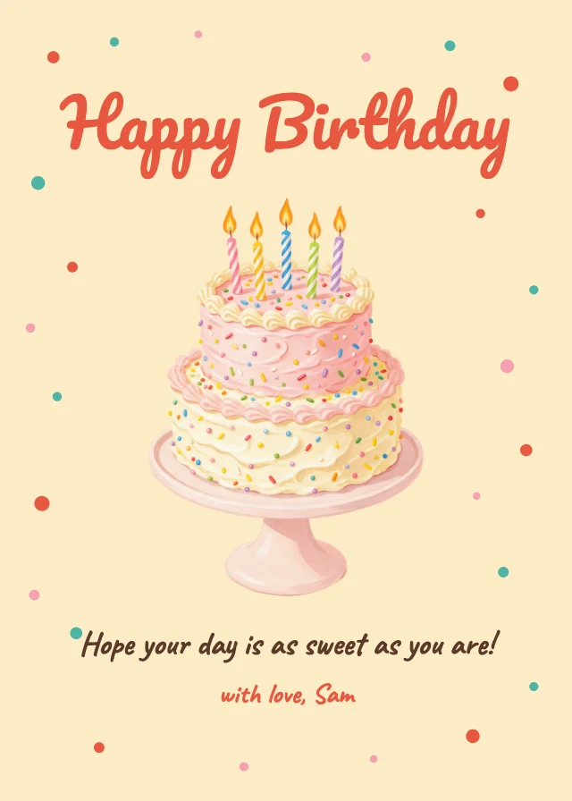 Birthday card template