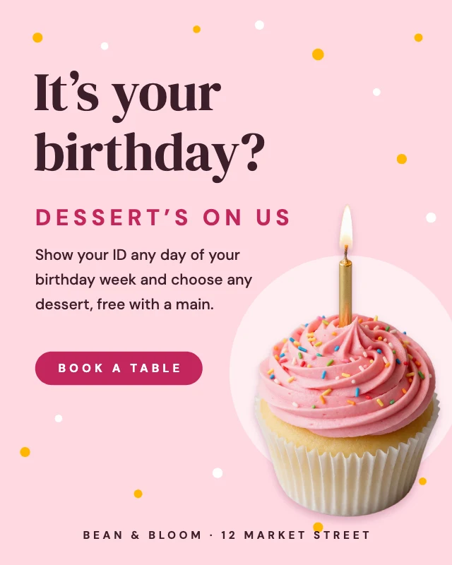 Birthday treat offer post template