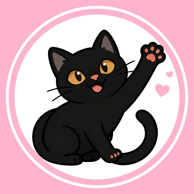 Black cat matching profile picture template