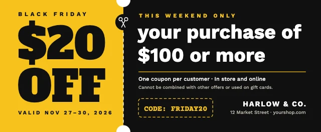 Black Friday coupon template