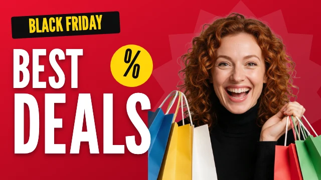 Black Friday deals YouTube thumbnail template