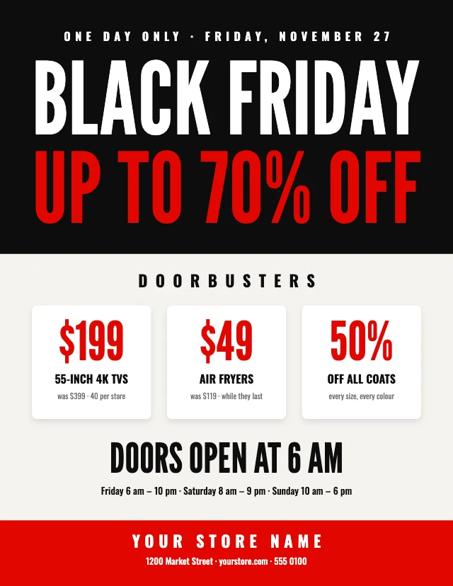 Black Friday flyer template