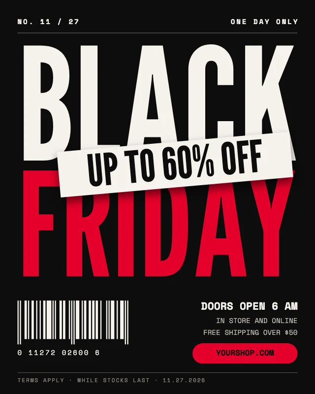 Black Friday sale post template