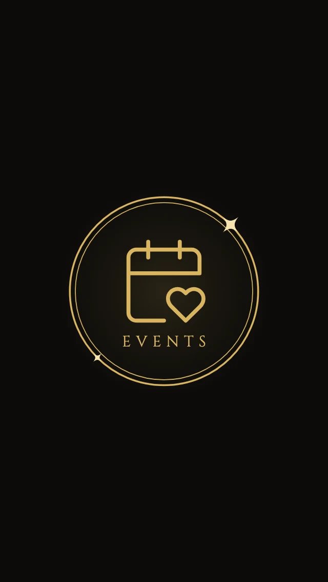Black and gold events highlight cover template