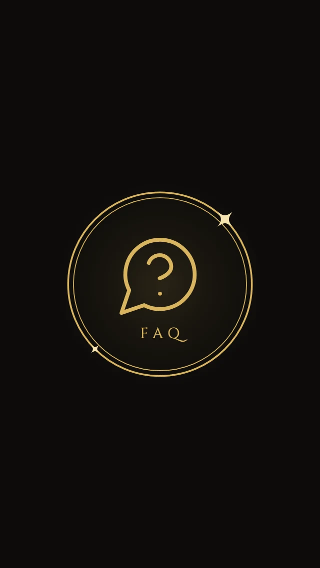 Black and gold FAQ highlight cover template