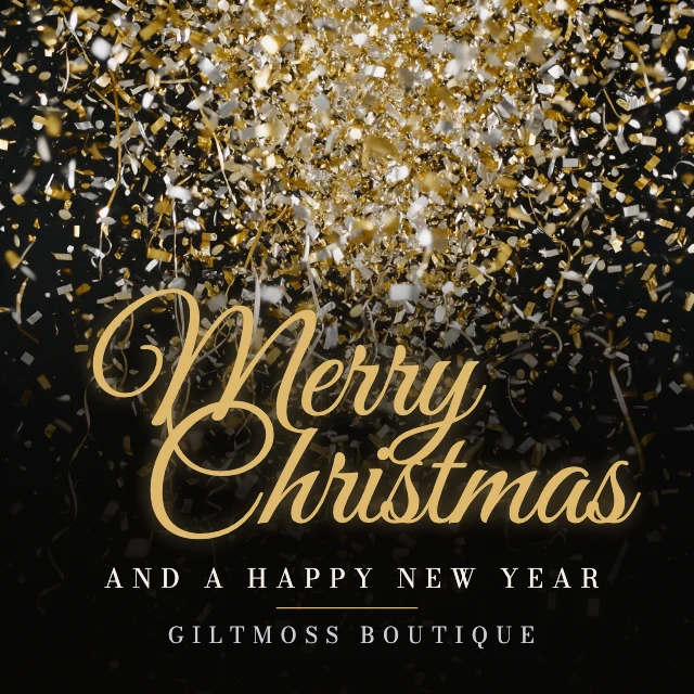 Black and gold Christmas post template