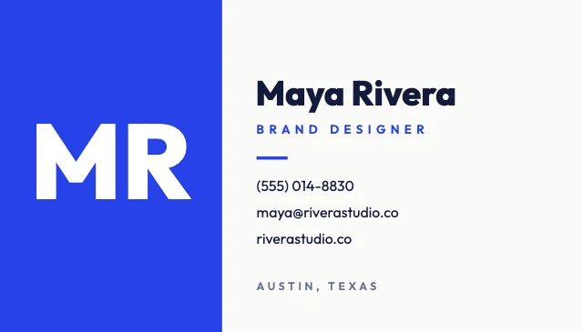 Bold business card template